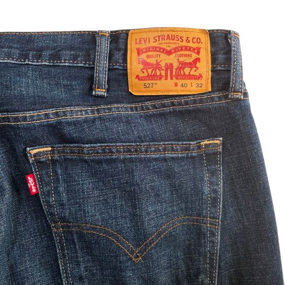 Mens Levi's 527 Denim Jeans Size 40×32 Dark Wash Bootcut Cowboy Rodeo Western - Picture 5 of 11